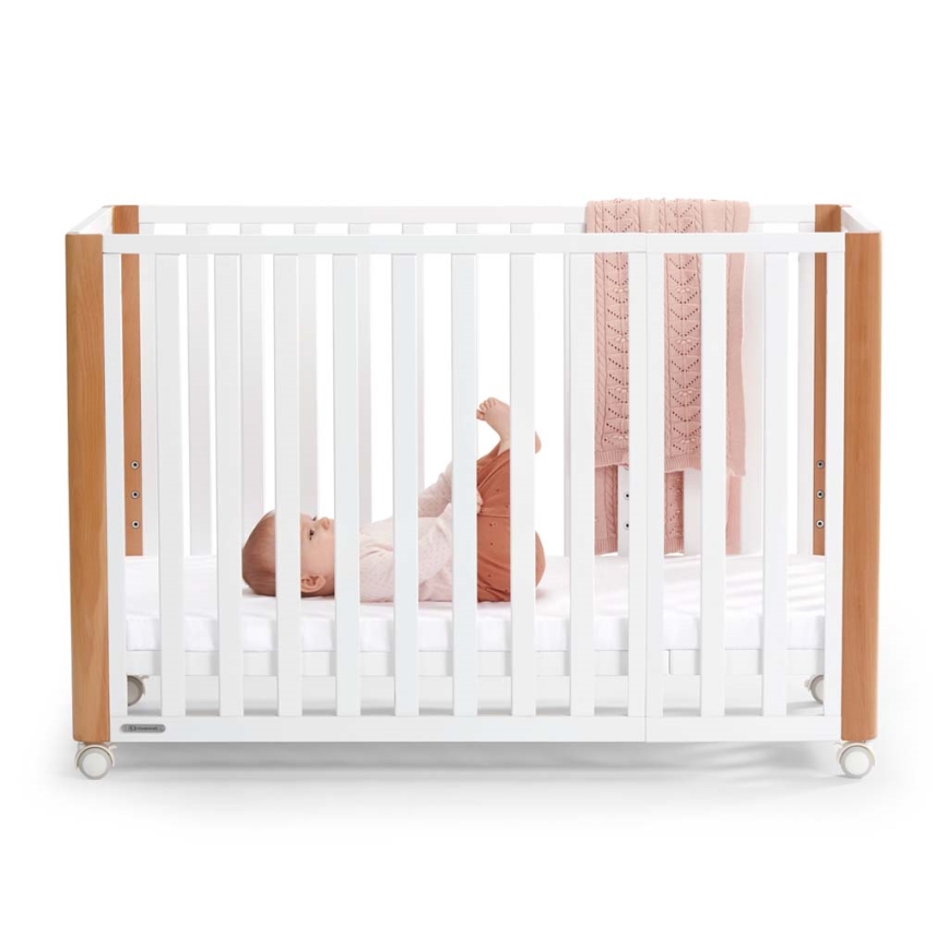 KINDERKRAFT SELECT - Detská postieľka 4v1 KOYA Premium buk/borovica