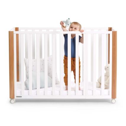 KINDERKRAFT SELECT - Detská postieľka 4v1 KOYA Premium buk/borovica