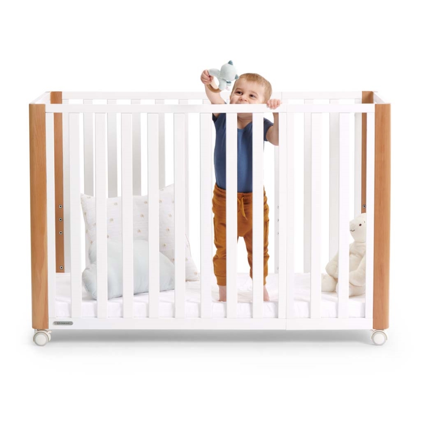 KINDERKRAFT SELECT - Detská postieľka 4v1 KOYA Premium buk/borovica