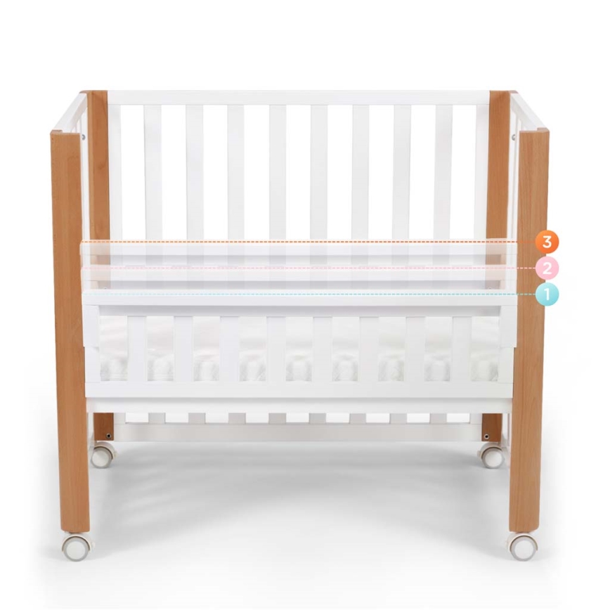 KINDERKRAFT SELECT - Detská postieľka 4v1 KOYA Premium buk/borovica
