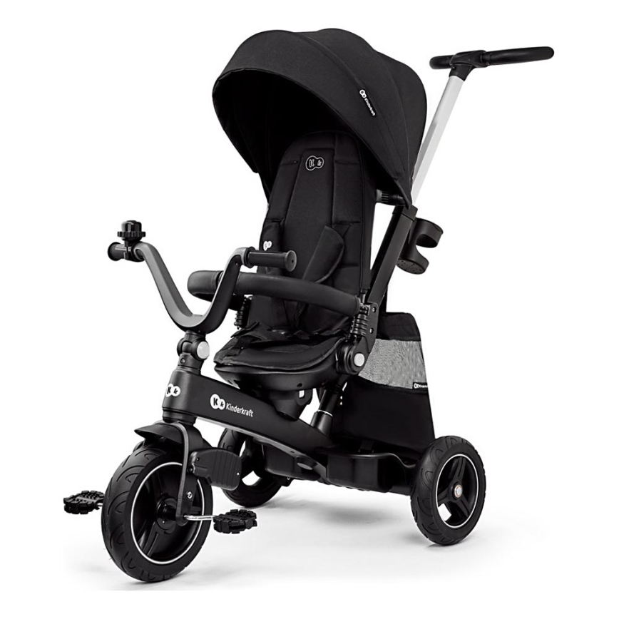 KINDERKRAFT SELECT - Detská trojkolka 5v1 EASYTWIST Premium čierna
