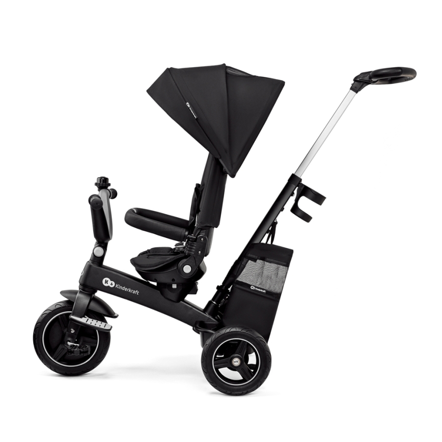 KINDERKRAFT SELECT - Detská trojkolka 5v1 EASYTWIST Premium čierna