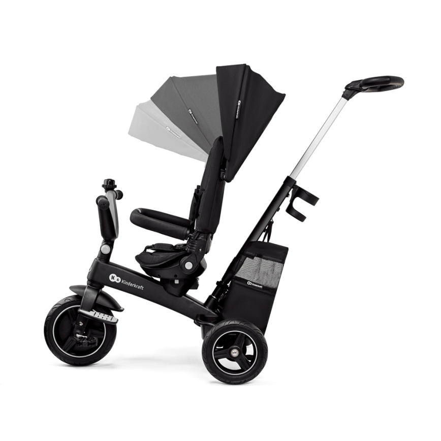 KINDERKRAFT SELECT - Detská trojkolka 5v1 EASYTWIST Premium čierna