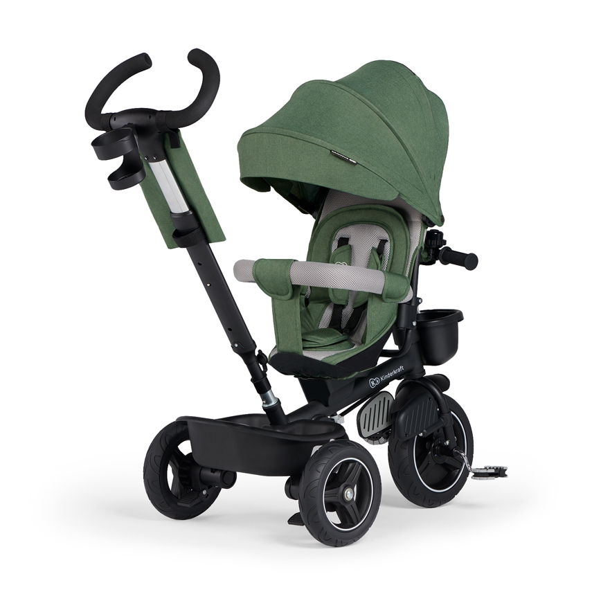 KINDERKRAFT SELECT - Detská trojkolka SPINSTEP Premium zelená