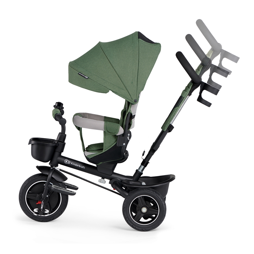 KINDERKRAFT SELECT - Detská trojkolka SPINSTEP Premium zelená