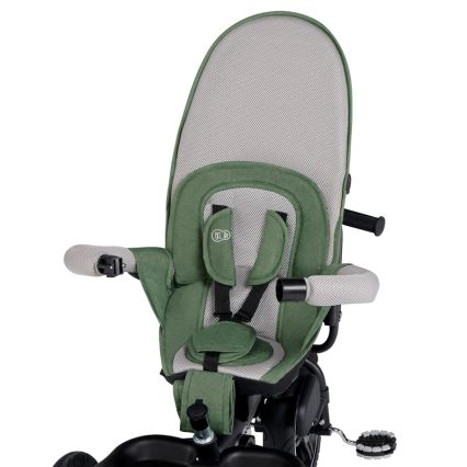 KINDERKRAFT SELECT - Detská trojkolka SPINSTEP Premium zelená