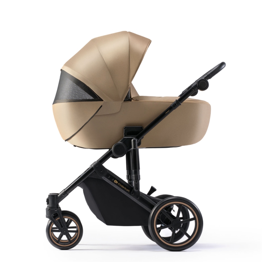 KINDERKRAFT SELECT - Kombinovaný kočík 3v1 PRIME 2 Premium Sandrose beige + autosedačka
