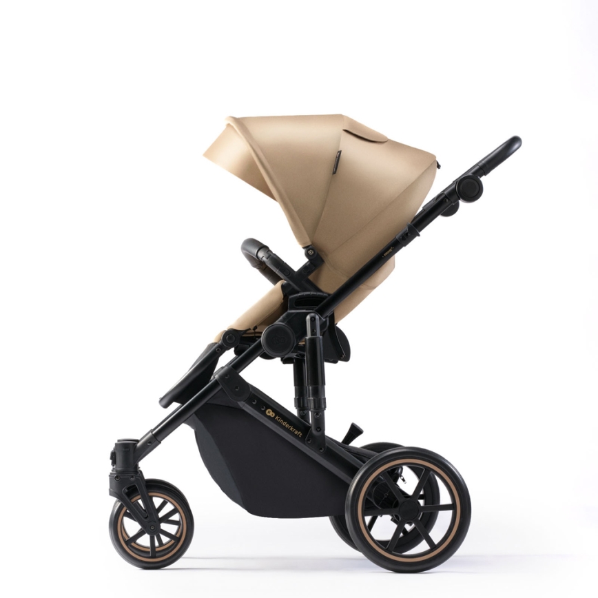 KINDERKRAFT SELECT - Kombinovaný kočík 3v1 PRIME 2 Premium Sandrose beige + autosedačka