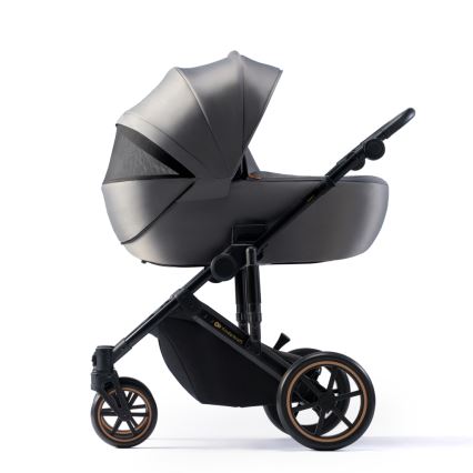 KINDERKRAFT SELECT - Kombinovaný kočík 3v1 PRIME 2 Premium Shadow grey + autosedačka