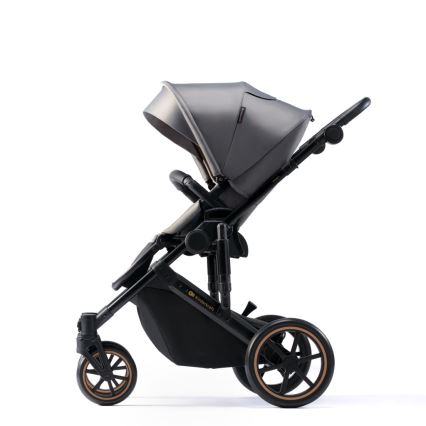KINDERKRAFT SELECT - Kombinovaný kočík 3v1 PRIME 2 Premium Shadow grey + autosedačka