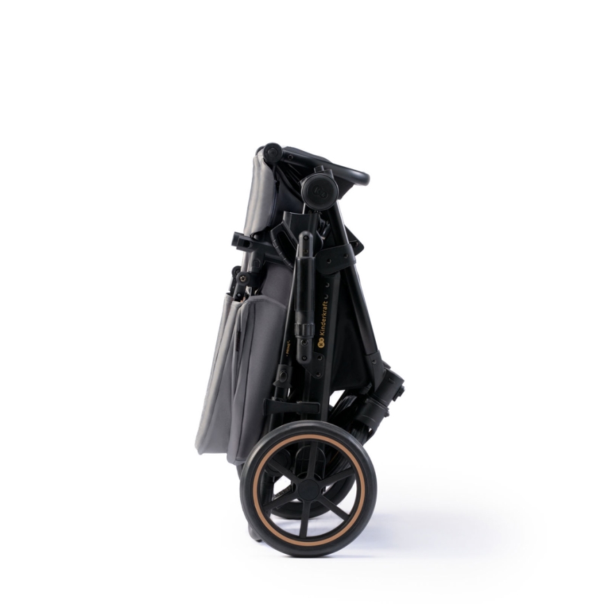 KINDERKRAFT SELECT - Kombinovaný kočík 3v1 PRIME 2 Premium Shadow grey + autosedačka