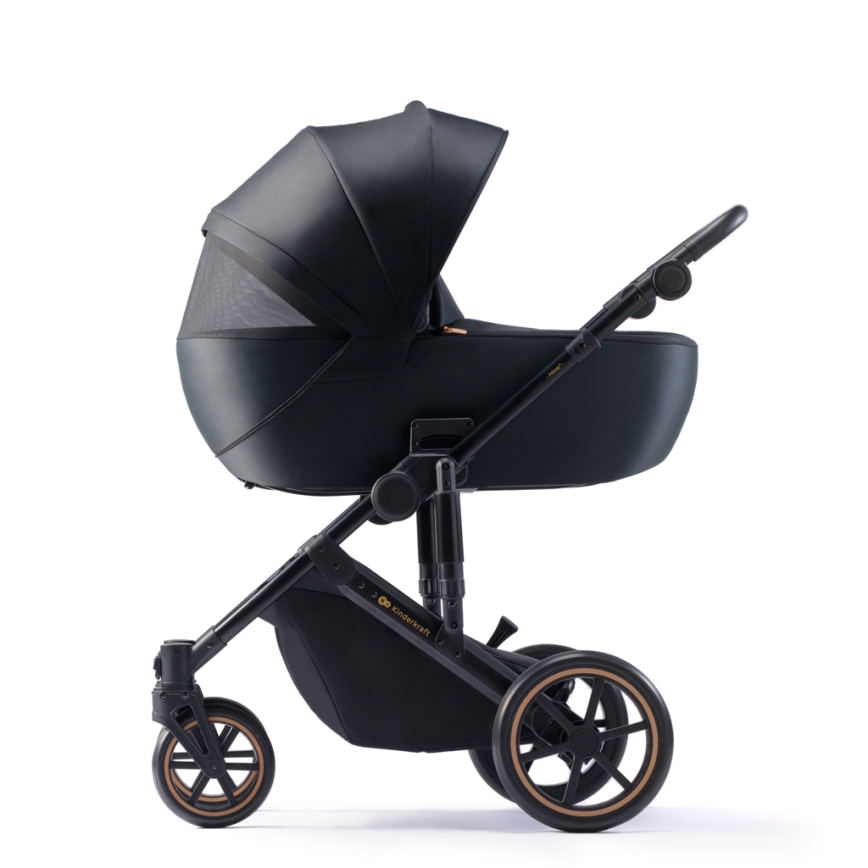 KINDERKRAFT SELECT - Kombinovaný kočík 3v1 PRIME 2 Premium Venezian black + autosedačka