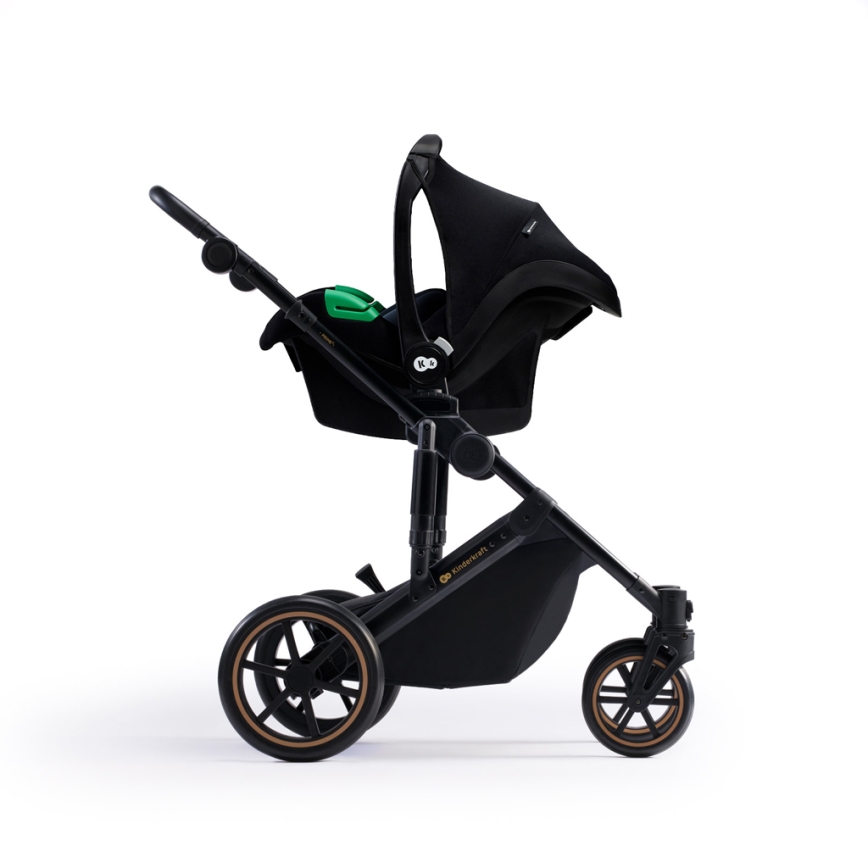 KINDERKRAFT SELECT - Kombinovaný kočík 3v1 PRIME 2 Premium Venezian black + autosedačka