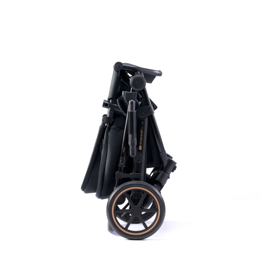 KINDERKRAFT SELECT - Kombinovaný kočík 3v1 PRIME 2 Premium Venezian black + autosedačka