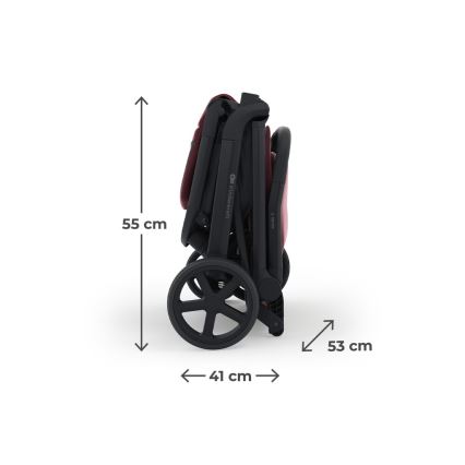 KINDERKRAFT SELECT - Športový kočík NUBI 3 Dark Ruby