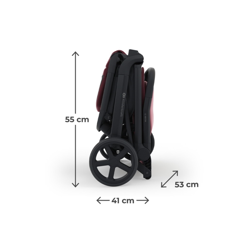 KINDERKRAFT SELECT - Športový kočík NUBI 3 Dark Ruby