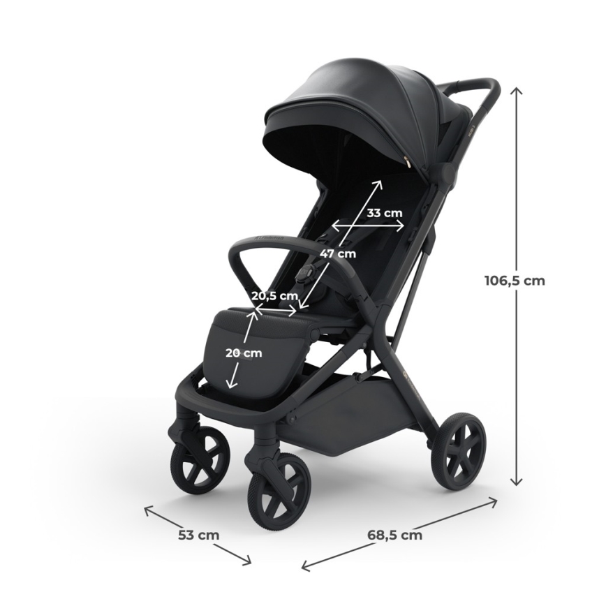 KINDERKRAFT SELECT - Športový kočík NUBI 3 Midnight Black