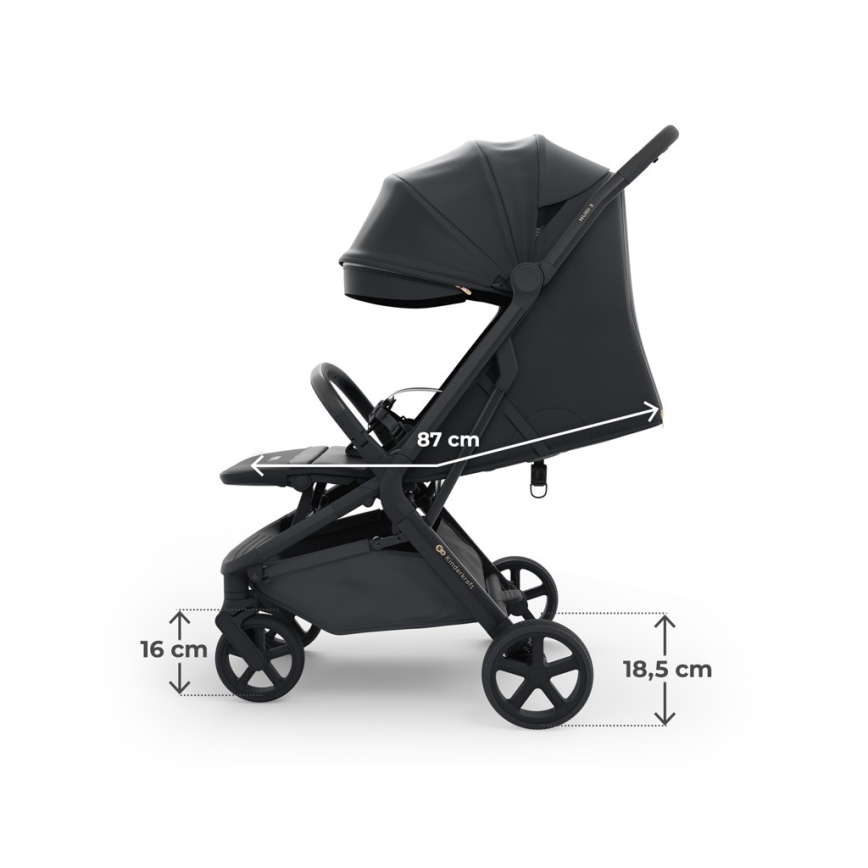 KINDERKRAFT SELECT - Športový kočík NUBI 3 Midnight Black