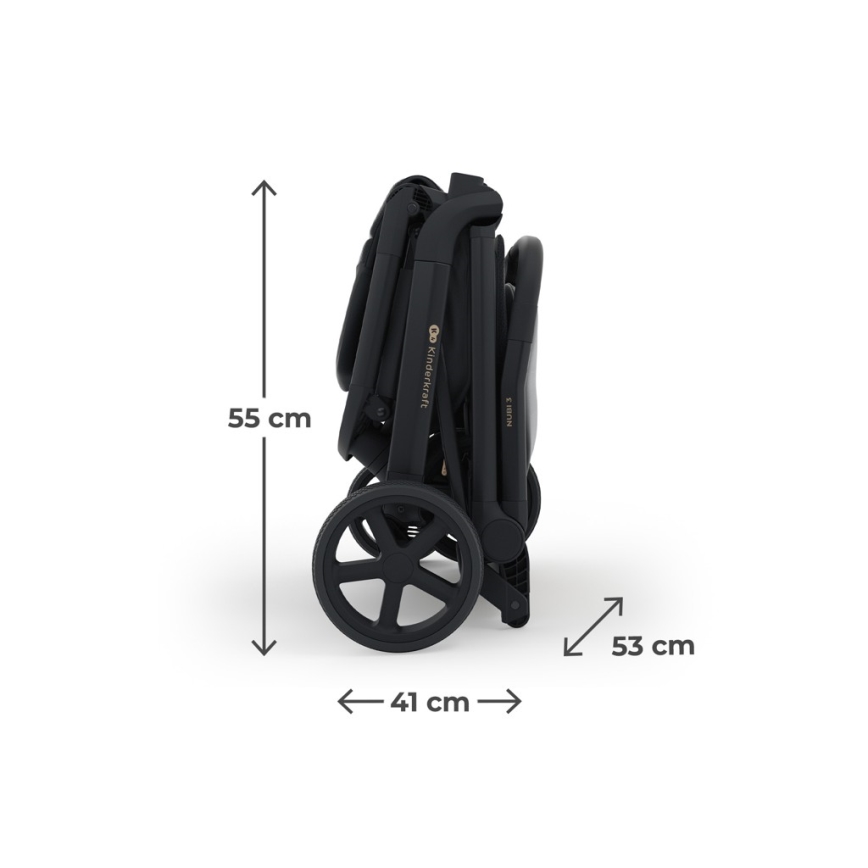 KINDERKRAFT SELECT - Športový kočík NUBI 3 Midnight Black