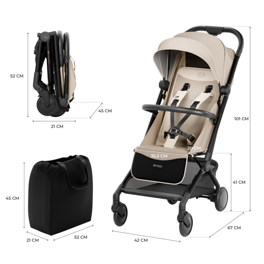 KINDERKRAFT SELECT - Športový kočík PILOT 2 béžový