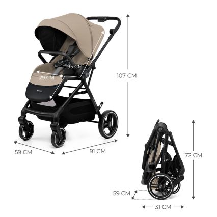 KINDERKRAFT SELECT - Športový kočík YOXI pieskovo-béžový