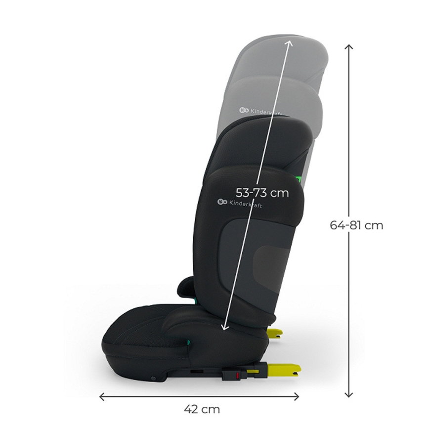 KINDERKRAFT - Skladacia autosedačka XPAND 2 PRO 100-150 cm čierna