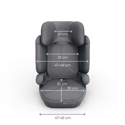 KINDERKRAFT - Skladacia autosedačka XPAND 2 PRO 100-150 cm sivá