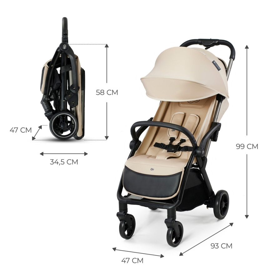 KINDERKRAFT - Športový kočík APINO béžová
