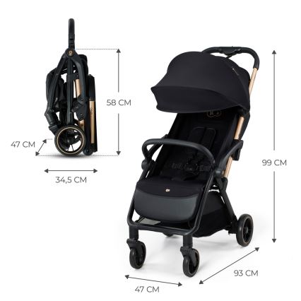 KINDERKRAFT - Športový kočík APINO čierna