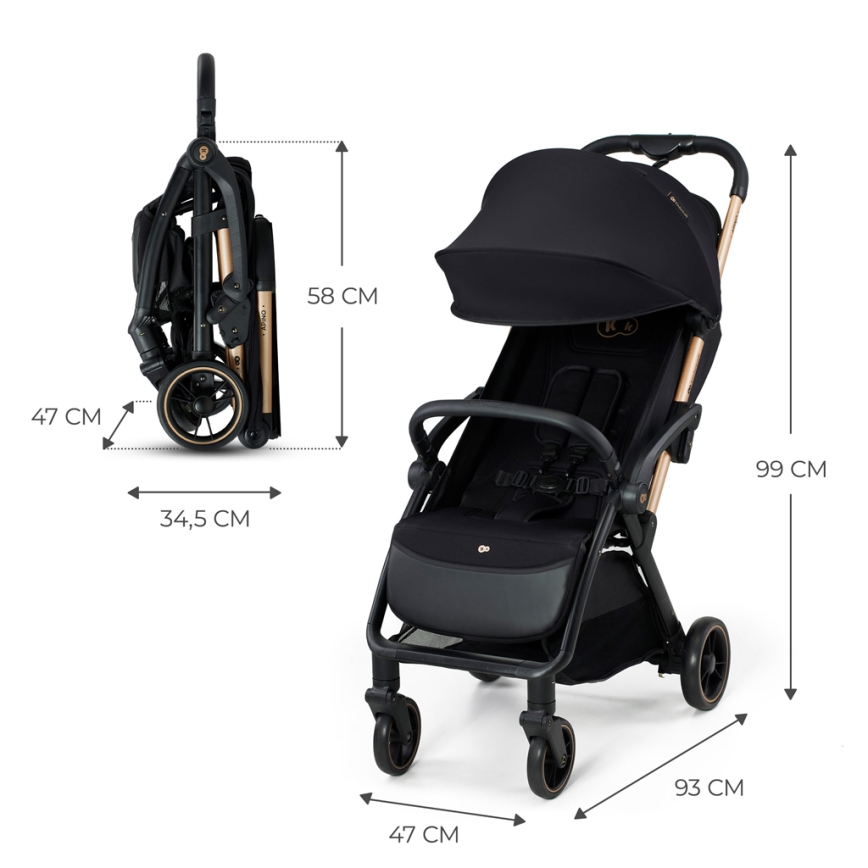 KINDERKRAFT - Športový kočík APINO čierna