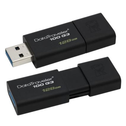 Kingston - Flash Disk DATATRAVELER 100 G3 USB 3.0 128GB čierna