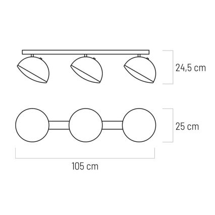 LED Bodové svietidlo CROWD 3xLED/20W/230V čierna