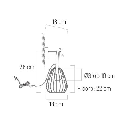 Nástenná lampa MEMORY 1xG9/4W/230V biela/hnedá