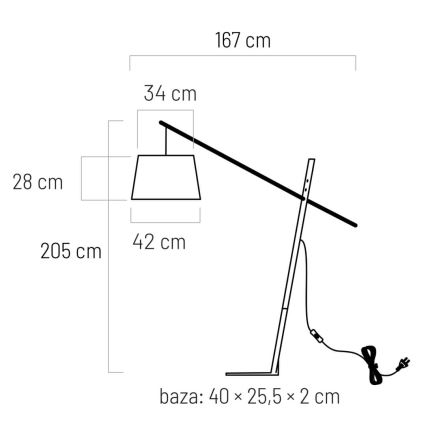 Stojacia lampa CALI 1xE27/11W/230V biela