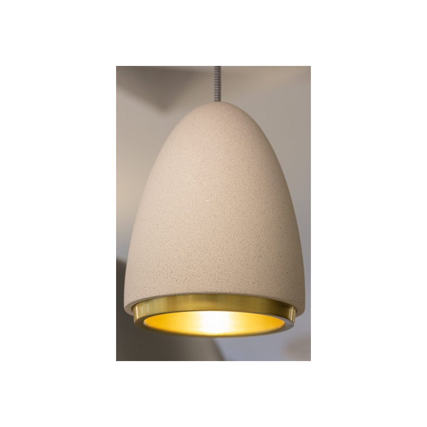 Luster na lanku CONCRETE 1xGU10/5W/230V šedá/zlatá