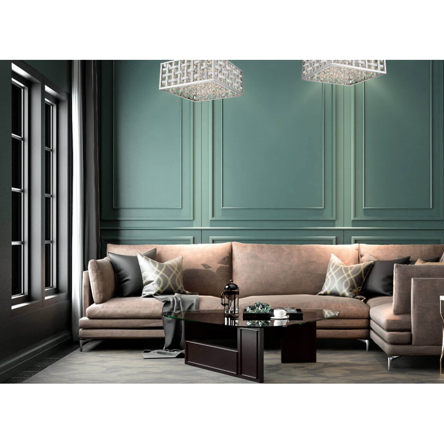 LED Stmievateľné krištáľové stropné svietidlo COLUMBUS LED/20W/230V lesklý chróm