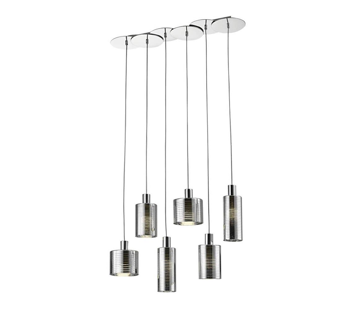 142014 - Luster na lanku EVOLUTION 6xE27/11W/230V lesklý chróm