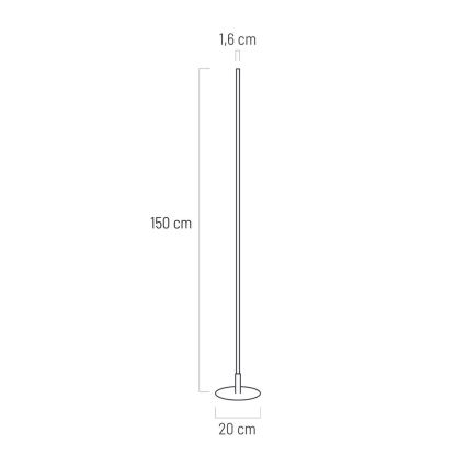 LED Stojacia lampa LED/15W/230V čierna