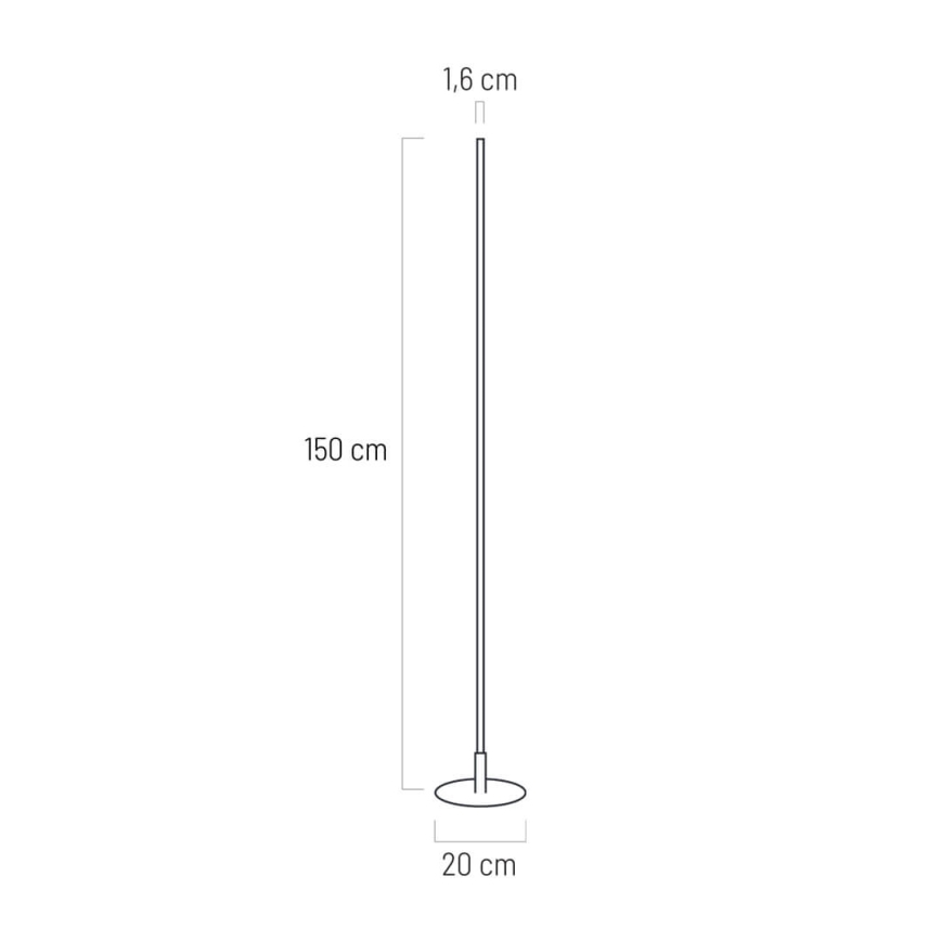 LED Stojacia lampa LED/15W/230V čierna