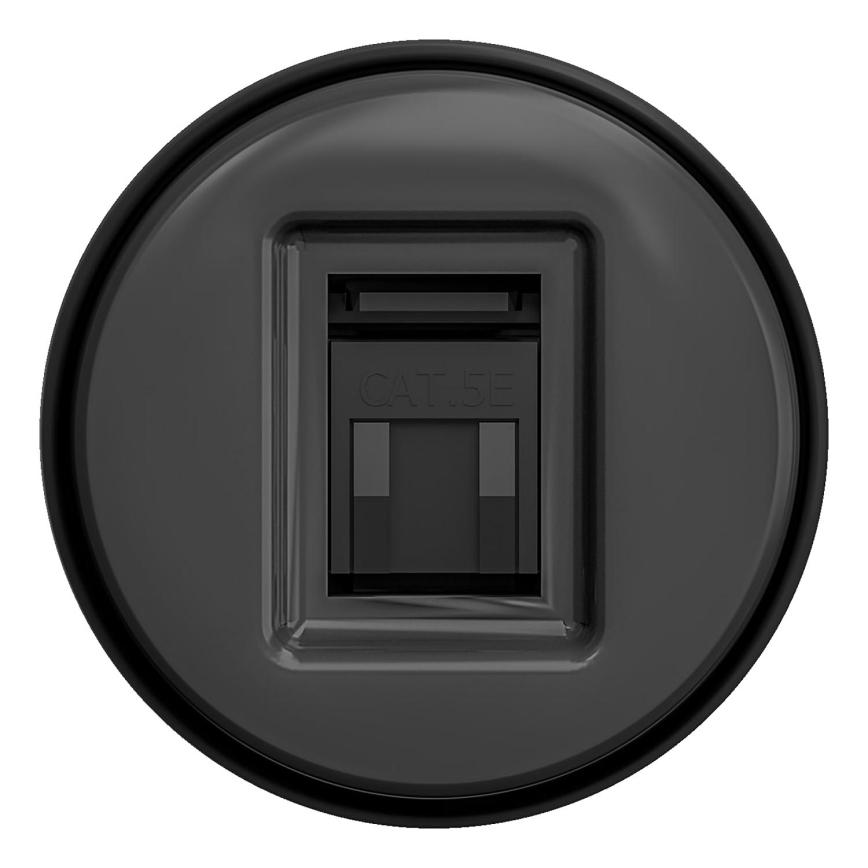Kliklap - Retro dátová zásuvka bez rámika antracit
