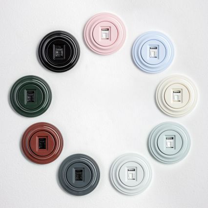 Kliklap - Retro dátová zásuvka so zeleným rámčekom