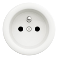 Kliklap - Retro domová zásuvka bez rámčeka 230 V snehovo biela