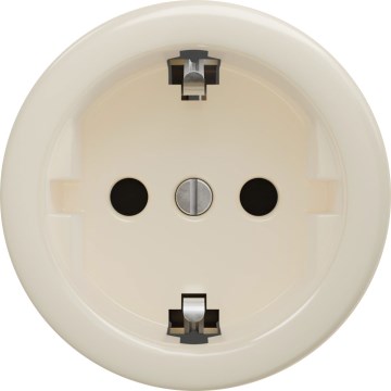 Kliklap - Retro domová zásuvka bez rámčeka SCHUKO 230V/16A béžová