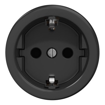 Kliklap - Retro domová zásuvka bez rámčeka SCHUKO 230V/16A čierna
