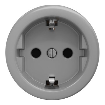 Kliklap - Retro domová zásuvka bez rámčeka SCHUKO 230V/16A sivá