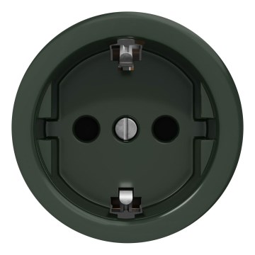 Kliklap - Retro domová zásuvka bez rámčeka SCHUKO 230V/16A zelená