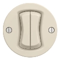 Kliklap - Retro dvojité tlačidlo bez rámčeka béžové