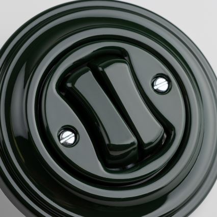 Kliklap - Retro dvojité tlačidlo so zeleným rámčekom