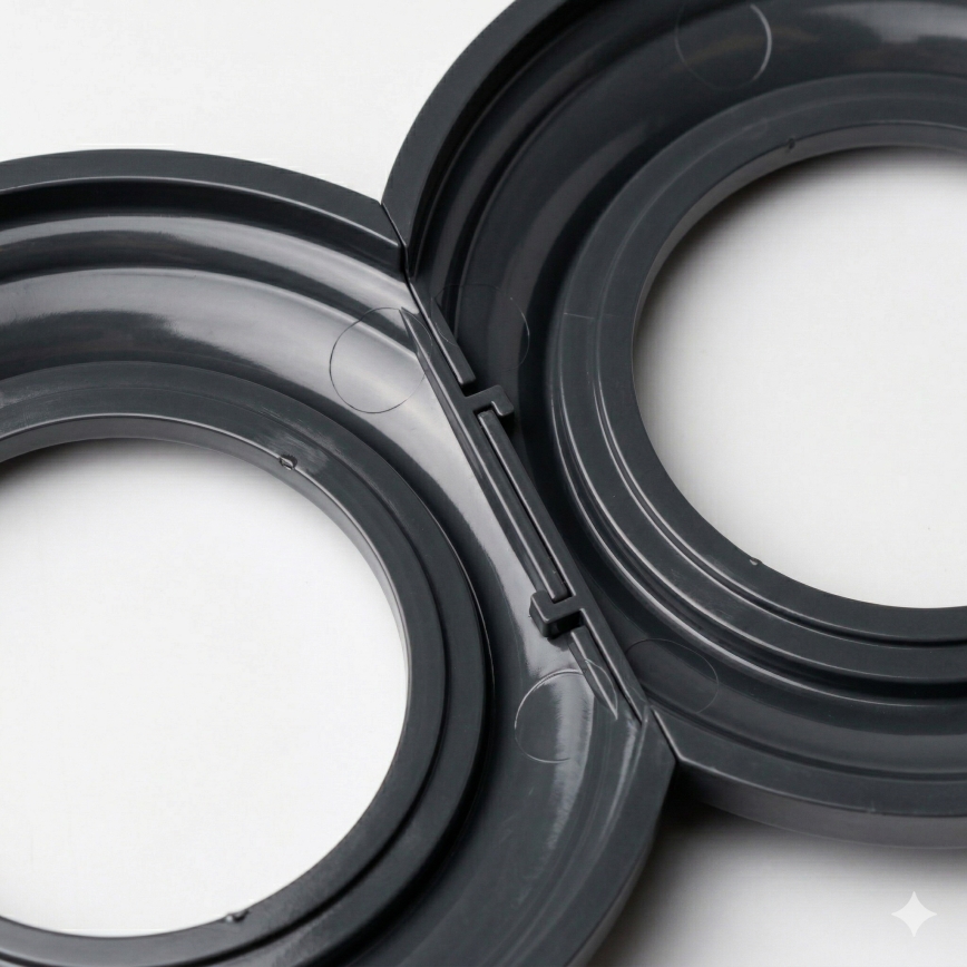 Kliklap - Retro krajný antracitový rámček