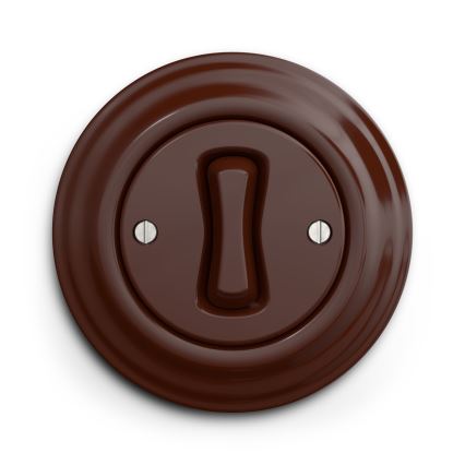 Kliklap - Retro krížový vypínač č. 7 hnedá